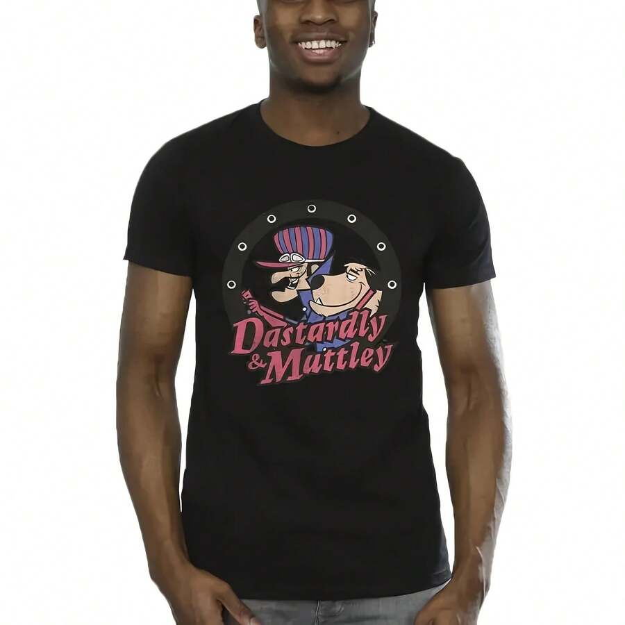 Wackys Racess Men's Dastardly And Mutley Circle T-Shirt - 款式 - 查看 1
