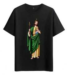 Tshirt Muscle Freaks  Tadeo Estilo Religious Saint - Negro - Ver 1