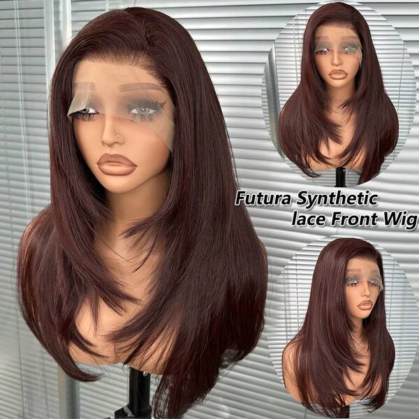 13x4 Synthetic Lace Front Wig, 20 Inch Long Wavy Curly, No Glue Needed, Made Of Kanekalon Fiber, Heat Resistant, Free Parting, 150% Density, High Definition Transparent, Easy To Wear, Heat-Resistant Fiber, Suitable For Daily, Party, Vacation And Other Occasions.