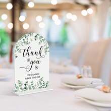 Wedding Party Decorative Signs, Love Sweet Dessert Table Decor Plates, Wedding Ceremony Decorations, Acrylic Arch Tabletop Decor Plates, Suitable For Wedding Receptions And Event Parties - White - View 2