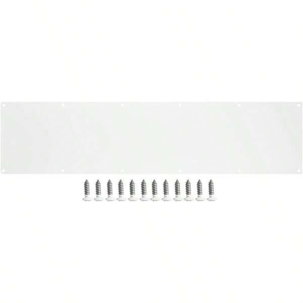 Placa de patada de metal para puerta de 10x24 pulgadas, placas decorativas de aluminio, protector de puertas, grosor de 18 Ga 10x 24 (Blanco)