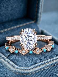 2pcs/Set Fashion Silver Alloy Decorated Stacking Rings, Suitable For Women's Daily Wear And Engagement Ring - Silver - View 9