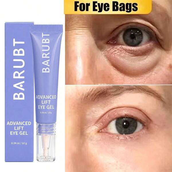 10g Gel para ojos portátil para búhos nocturnos, con textura refrescante de gelatina, hidratante y calmante para el área de los ojos, mejora la sequedad y las líneas finas, ilumina y suaviza el contorno de los ojos