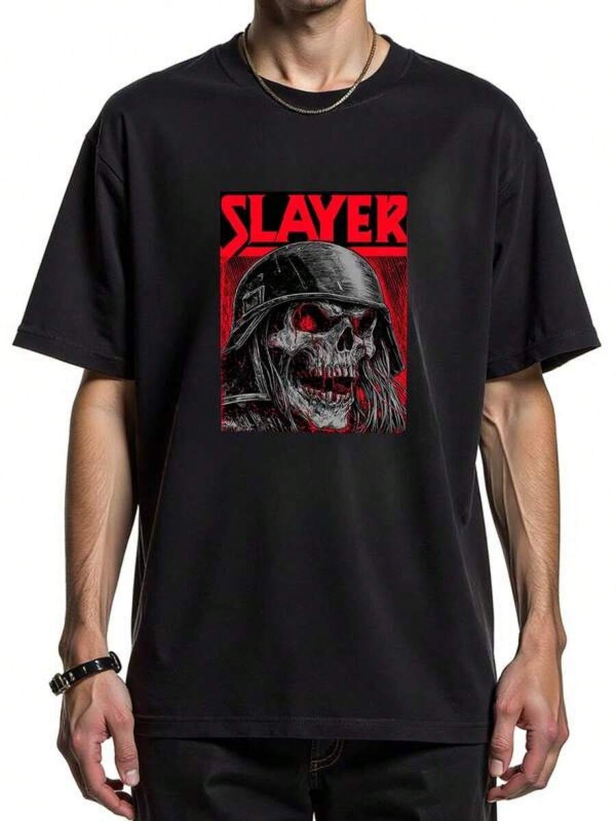 T-shirt grafica in cotone da uomo - Vestibilità regolare casual, - T-shirt con tatuaggio  di Picche - Maglietta grafica heavy metal con  di Picche, 100% cotone, vestibilità regolare per uomo, stile merch di band rock, regalo per papà, marito, nonno - Taglie S-XXXL in nero, abbigliamento per tutte le stagioni, maglietta con stampa audace, lavabile in lavatrice, 100% cotone, tessuto a maglia 220g/M², regalo di Natale, abbigliamento da uomo, t-shirt da donna, streetwear, jersey, top, t-shirt oversize, t-shirt da uomo - nero - Visualizzare 1