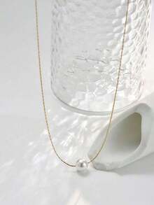 Nooxian Minimalist Chain Necklace - Yellow Gold 3 - View 4