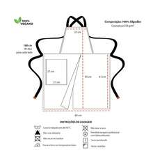 Avental Bipartido Marrom Claro Fenda Faixa Cabelo Cafeteria - Marrom - Visão 2