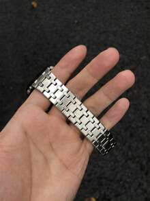 Stainless Steel Watch Band, Compatible With Apple Watch 42mm, 38mm, 40mm, 41mm, 44mm, 45mm, 46mm, 49mm, Fashionable Smartwatch Replacement Band For Apple Watch Series Ultra2, Ultra SE2, SE 11, 10, 9, 8, 7, 6, 5, 4, 3, 2, 1, Suitable For Men And Women, Ideal Gift For Students Back To School - Silver - View 7