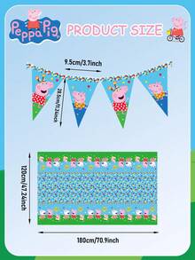 小豬佩奇派對套裝 Wimpelkette Teller 紙盤杯 Becher Servietten 灑水裝飾品 Folien Ballons Pappteller 70 件/套 - PF-WEM-09 - 查看 8