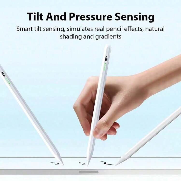 白色主動式電容觸控筆，相容 Apple Pencil，相容 iPad A16 Air 11 5 4 Pro 11代 13 12.9 M4 M3 M2、10 9 10代 9代、Mini 7 6，2025款觸控筆，春季生日禮物 - 彩色 - 查看 5