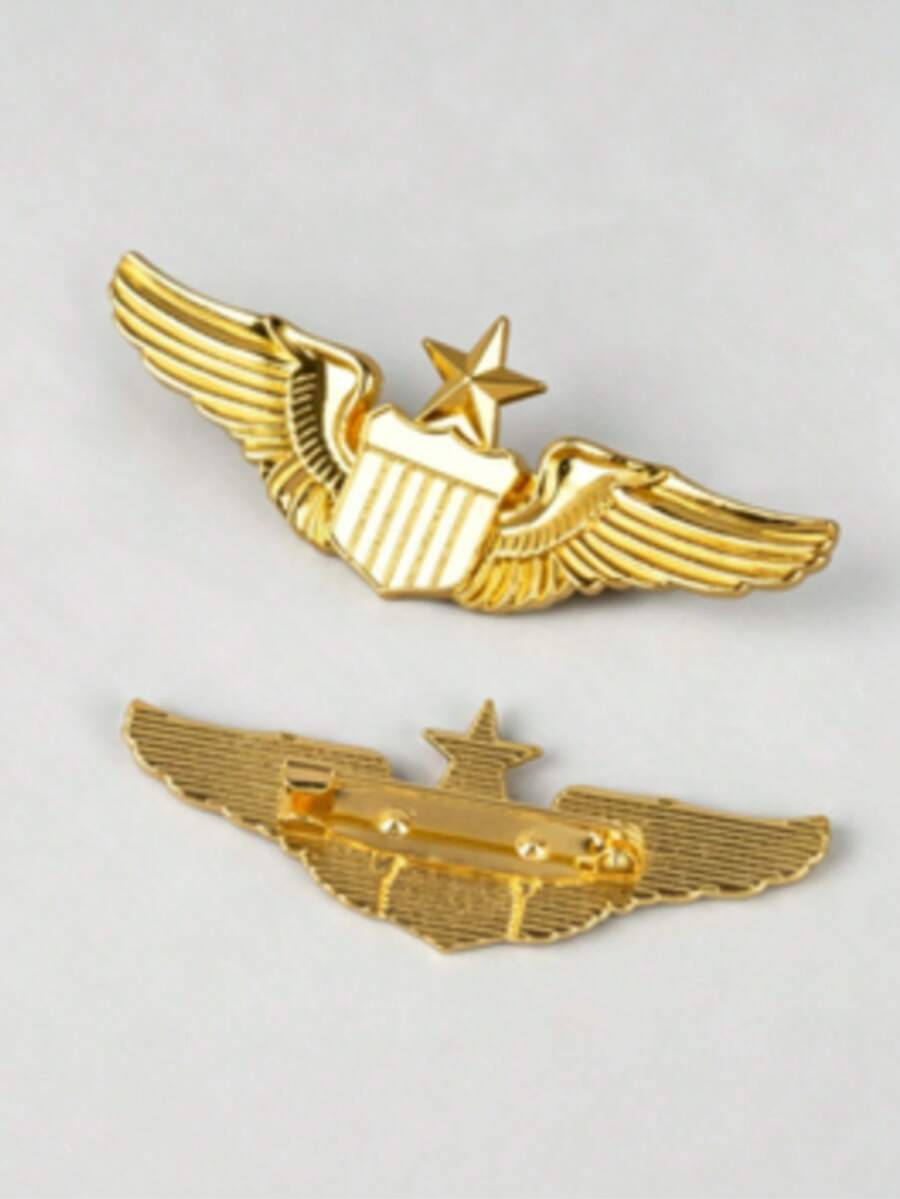 1pc Premium Pilot Badge - Gold - View 1