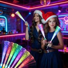 12 /36/60 Pack Fiber Optic Rods, Multi-Color Flash Baton, Suitable For Concerts, Sports, Holiday Parties, Nightclubs, Outdoor Activities-Durable Plastic Seasonal Decoration, Random Color Fiber Optic Glow Sticks, Color Change Glow Sticks, Glow Sticks With Multi-Color Lights Party Set, Christmas, Parties, Concerts, Weddings Glow Sticks - 七彩色 - 查看 13