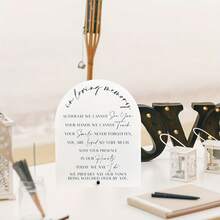 Elegant Acrylic Wedding Memorial Desk Plaque With Stand - Love Memory Decor, Suitable For Wedding, Funeral And Anniversary, Modern Farmhouse Design, High-Quality Printed Text, No Battery Required, Wedding Memorial Decor | Sincere Tribute | Clear Readable Text, Memorial Day Decor For Halloween And Christmas - Arch - View 4