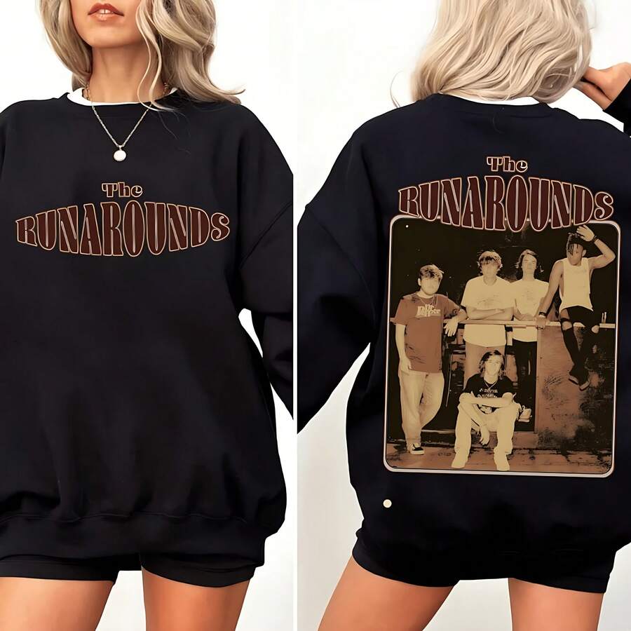The Runarounds Indie Pop Rock Band Sweatshirt - Black - View 1