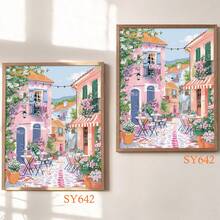 16x20英寸成人数码油画套装 - 包括画布、丙烯颜料和画笔 - 家居装饰、生日、父亲节、母亲节、毕业典礼的完美礼物 - 淺粉色 - 查看 11