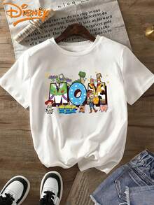 Toy Story MAMA Print Women's T, Disney Cotton T-Shirt - 白色 - 查看 2