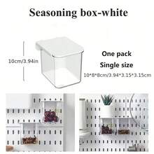畅销家居用品，仅适用于本店专用孔板，不适用于其他孔板。基础生活系列单件装免打孔壁挂式塑料孔板，多种组合配件，多功能收纳孔板配有各种收纳盒和金属挂钩，适用于车库工作台/家庭厨房收纳整理/办公室/手工室/浴室（28*28厘米）。本产品配有专用孔板。 - 白色 - 查看 26