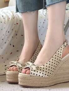 Summer-Ready Leather-Like Synthetic Leather With A Retro Style And PU Lining. 6.5cm Heel, Suitable For Petite Women. - 白色 - 查看 10