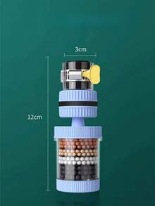 廚房水龍頭過濾延長器 家用水淨化器 防濺水嘴過濾與淨化裝置，適用直徑 15mm 至 32mm 的水龍頭，360° 旋轉水嘴，通用濾芯，6 層精細過濾系統，可輕鬆去除各種雜質 - A - 查看 7