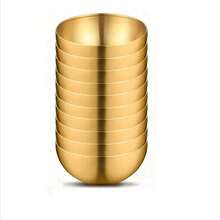 Golden Stainless Steel Small Salad Bowls - Scratch-Resistant And Durable, Round Suitable For Fruit And Cold Noodles - Perfect Choice For Home Kitchen And Restaurant - Christmas Gifts - Multicolor - View 15