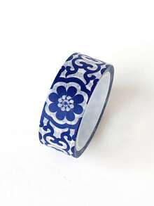 10 rouleaux de set d'autocollants de ruban washi vintage bleu et blanc, motif en céramique traditionnelle chinoise. Ruban décoratif en papier, accessoires de papeterie pour le DIY, le journal, le planificateur, le scrapbooking et l'artisanat. - Ruban adhésif décoratif Washi - Voir 7