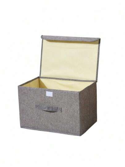 1PC Gray Foldable Storage Bag Non-Woven Fabric Minimalist Closet Organizer For Sundries Toys Underwear Home Decor Room Decor Bedroom Decor Festival Decor Foldable Box Space Saving