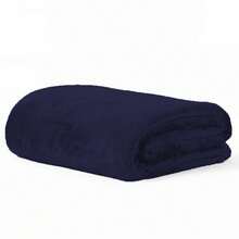 Microfiber Blanket Double And Queen Size Anti-Allergic Soft Extra Soft Flannel - Navy Blue - View 3