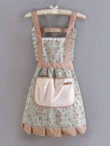 20 piezas/10 piezas/5 piezas/1 pieza Vestido de princesa lindo, delantal colorido, delantal con bolsillo espacioso y ropa adecuada para hornear en cafeterías o cocinar en la cocina - Multicolor - Ver 8