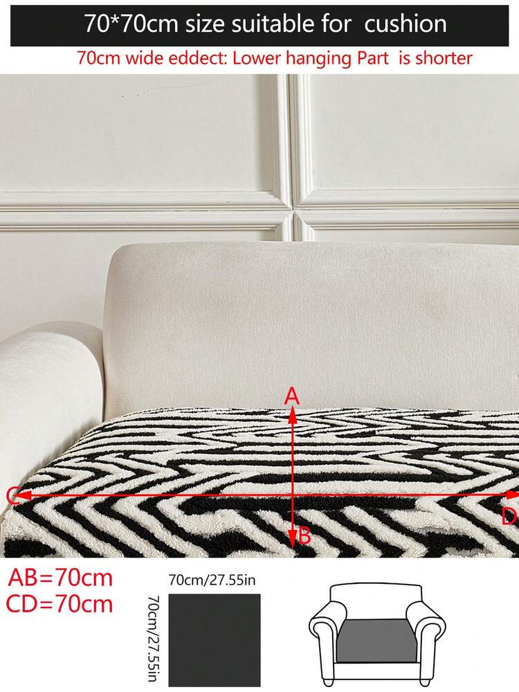 1 chiếc vỏ đệm sofa ấm áp dùng được cả bốn mùa, kiểu dáng hiện đại tối giản, chống trượt, dày dặn, chống bụi và có thể giặt được, mềm mại và không phai màu, thân thiện với thú cưng, phù hợp với sofa hình chữ L và sofa 1/2/3/4 chỗ ngồi cho phòng ngủ, văn phòng, phòng khách. - Đen và trắng - Xem 13