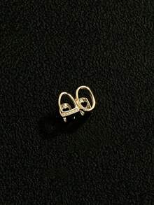 1pc Removable Hip-Hop Style Double Hollow Tooth Grillz Teeth Decoration For Women And Men - Gold - View 9