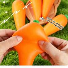 Super Soft Carrot Squeeze Toy, Slow Rebound Stress Relief Toy, Realistic Funny Vent Toy, Imitation Fake Food Carrot - Multicolor - View 4