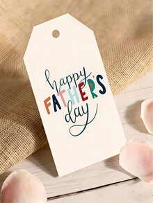 1/50/100pcs Colorful Coded Father's Day Gift Tags With Jute Twine, Suitable For Cards, Gifts, Portable Presents, Decorations, Celebrations To Express Joy And Warmth, Multifunctional Labels - Multicolor - View 6
