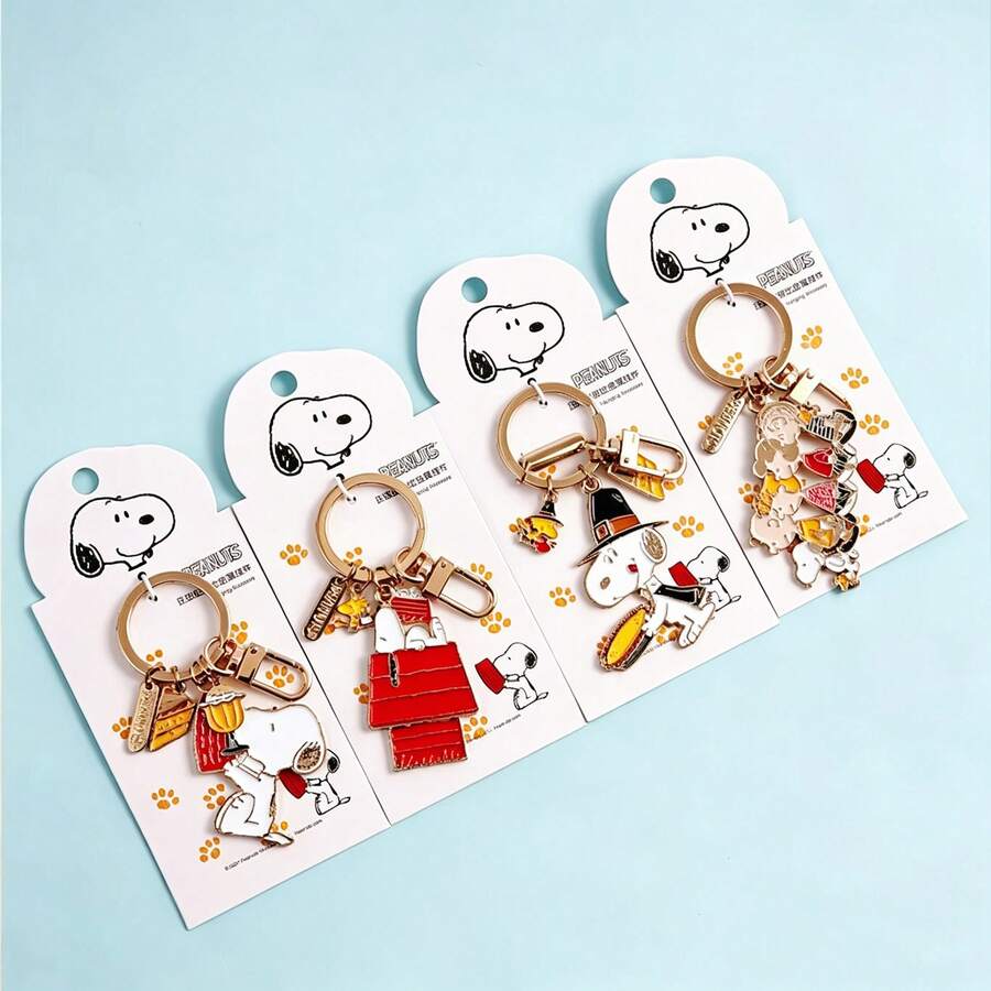 Snoopy Charlie Metal Keychain, Cute Couple Backpack Keychain, Men/Women Car Key Chain Accessory, Toy Birthday Gift