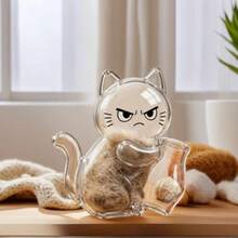 1pc Magnetic Cat Hair & Whisker Fridge Magnet, Transparent Pet Hair Collector Display, Cute Pet Memorabilia, Suitable For Hair Collection Display, Gift, Pet Store (Magnetic Part Needs Manual Installation) - Multicolor - View 9