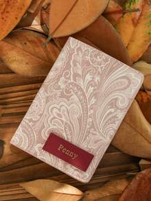 Takeoak 1PC Custom Hot Stamping Vintage Paisley Patten Passport Cover Custom Retro Passport Cover Personalized Name Boho Passport Holder For Travel Essentials, RFID Blocking Travel Document Organizer For Women And Men Unique Holiday Gift - Multicolor - View 13