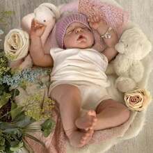 NPK 22" Soft Body Alexis Newborn Size Doll, Realistic Reborn, Soft Touch, Huggable, 3D Visible Skin And Veins, High Quality Doll, Christmas Gift For Girls - As Shown - View 8