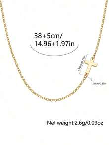 Nooxian Minimalist Chain Necklace - Yellow Gold 9 - View 6