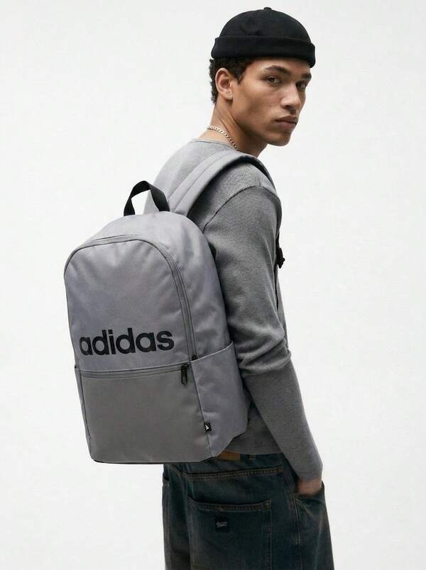 Adidas Klassischer Damen-Rucksack für den Alltag, Grau/Schwarz