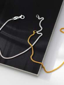 S925 Sterling Silver Chopin Chain Bracelet - Elegant And Minimalist, With An Independent Style. A Unique And Fashionable Accessory. - Bracelet - View 6