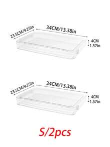1pc/2pcs Makeup Storage Box, Face Mask Storage Box, Dustproof Waterproof Covered Skincare, Makeup Brushes, Eyebrow Pencils Storage Box, Perfume Organizer, Suitable For Refrigerator Storage, Accessory & Hair Accessory Storage, Kitchen Tool Organization, School Supplies Display Rack - Transparent - View 11