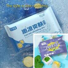 Cooling Wet Wipes, Summer Cooling Wet Tissues, Refreshing Oil-Absorbing Anti-Sweat Portable Revitalizing Cool Wet Wipes - Multicolor - View 6