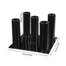 GDAE10 Langhantelständer mit 5 Löchern, Langhantel-Aufbewahrung, vertikaler Hantelständer a nice gift for friend Black 5-Bar Vertical Barbell Holder 7.87x7.87in Base 2in Inner Diameter Q235 Steel For Home Gym Club Fitness Storage - default@YDRMGG-000200*1 - Übersicht 7