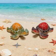 Miniatura de Tartaruga Marinha de Resina para Aquascaping: Enfeite Subaquático Fofo para Aquário, Terrário de Musgo e Suculentas – Decoração DIY de Micro Paisagem - Aquário Feliz - Visão 4