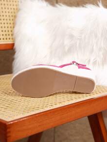 Women's Comfortable Slip-On Round Toe Platform Loafers, Spring/Summer - Hot Pink - View 4