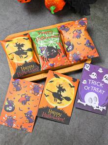 27pcs Halloween Gift Bags With Stickers, Halloween Cash Envelopes, Halloween Candy & Cookie Bags, Snack Bags, Halloween Gift Wrapping Supplies, Halloween Decorations, Trick Or Treat, Halloween Party Supplies, Halloween Gifts, Party Favor Bags - Halloween Ghost Witch - View 5