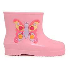 Girls' Mid-Calf Butterfly Rain Boots - Baby Pink - View 3