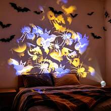 1pc Halloween Dynamic Projection Night Light, Plug-In Type, No Battery, 360° Rotation, Creates Unique Halloween Atmosphere, Holiday Ambiance, Birthday Gift, Suitable For Bedroom, Living Room Ceiling, RV Camping - Halloween Dynamic Projector Light [Plug-in Version] - View 7