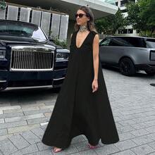 Women Long Dresses - Brown (in Stock) - View 4