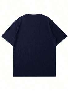 Camiseta extragrande para mujer con estampado gráfico "CORAZÓN", Simple & - Azul marino - Ver 2
