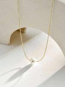 Nooxian Minimalist Chain Necklace - Yellow Gold 3 - View 2