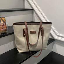 Bolso de mano moderno y versátil para mujer, estilo casual elegante con un toque de alta gama, bolso de hombro estiloso ideal para ir de compras. - blanquecino - Ver 2